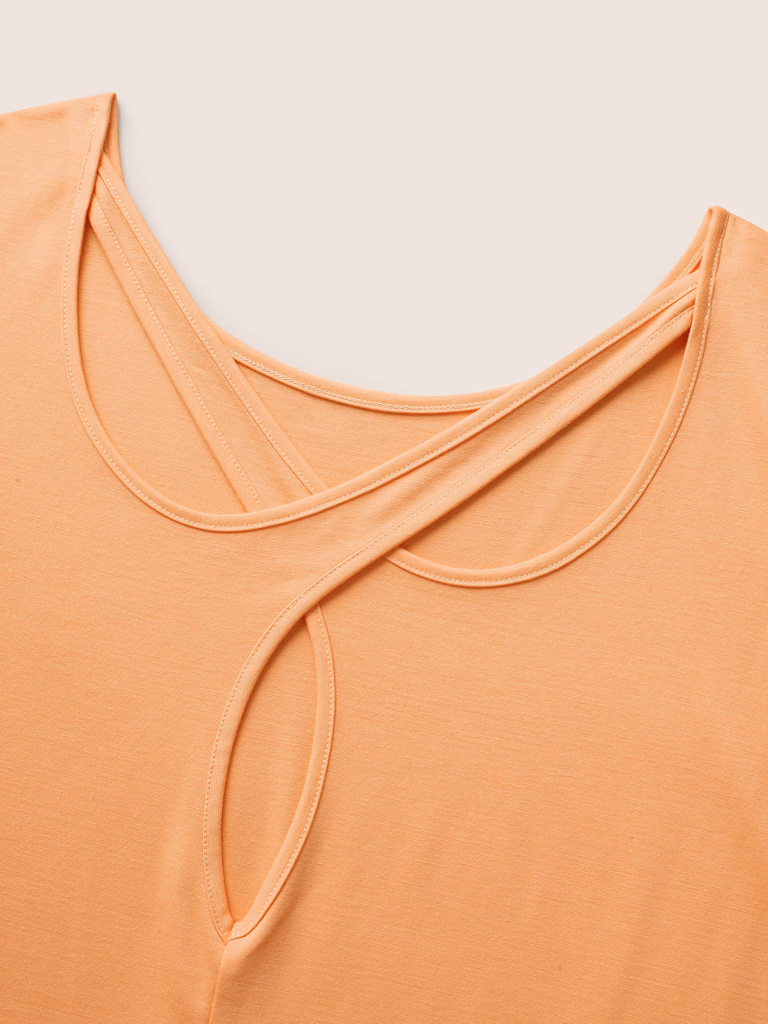 Solid Boat Neck Cut Out Dolman Sleeve T-shirt Solid Boat Neck Cut Out Dolman Sleeve T-shirt