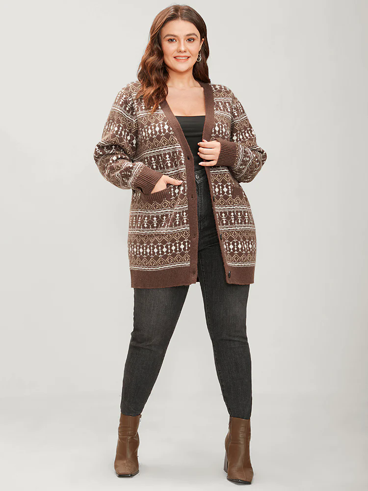 Bandana Contrast Super Soft Knit Pocket Open Front Cardigan Bandana Contrast Super Soft Knit Pocket Open Front Cardigan