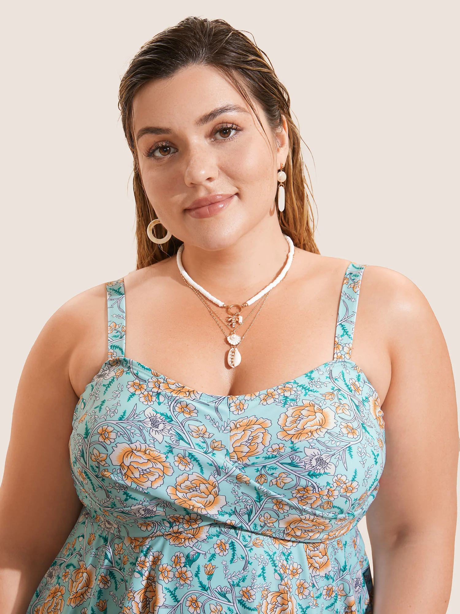Bandana Print Crossover Adjustable Straps Swim Dress Bandana Print Crossover Adjustable Straps Swim Dress