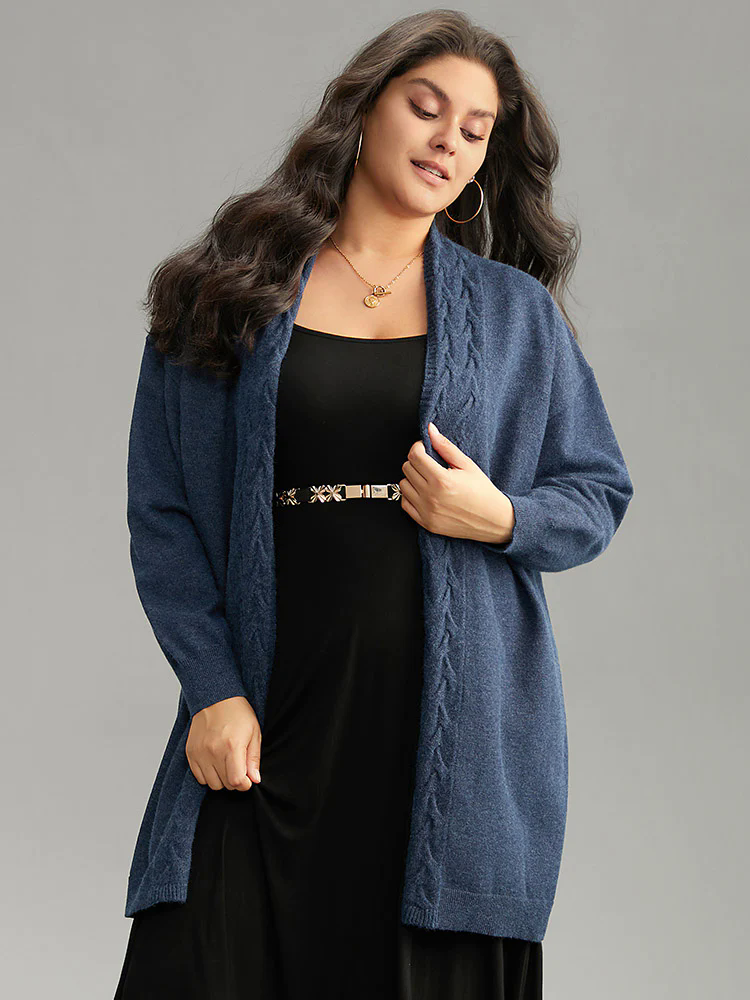 Supersoft Essentials Solid Cable Knit Cardigan Supersoft Essentials Solid Cable Knit Cardigan