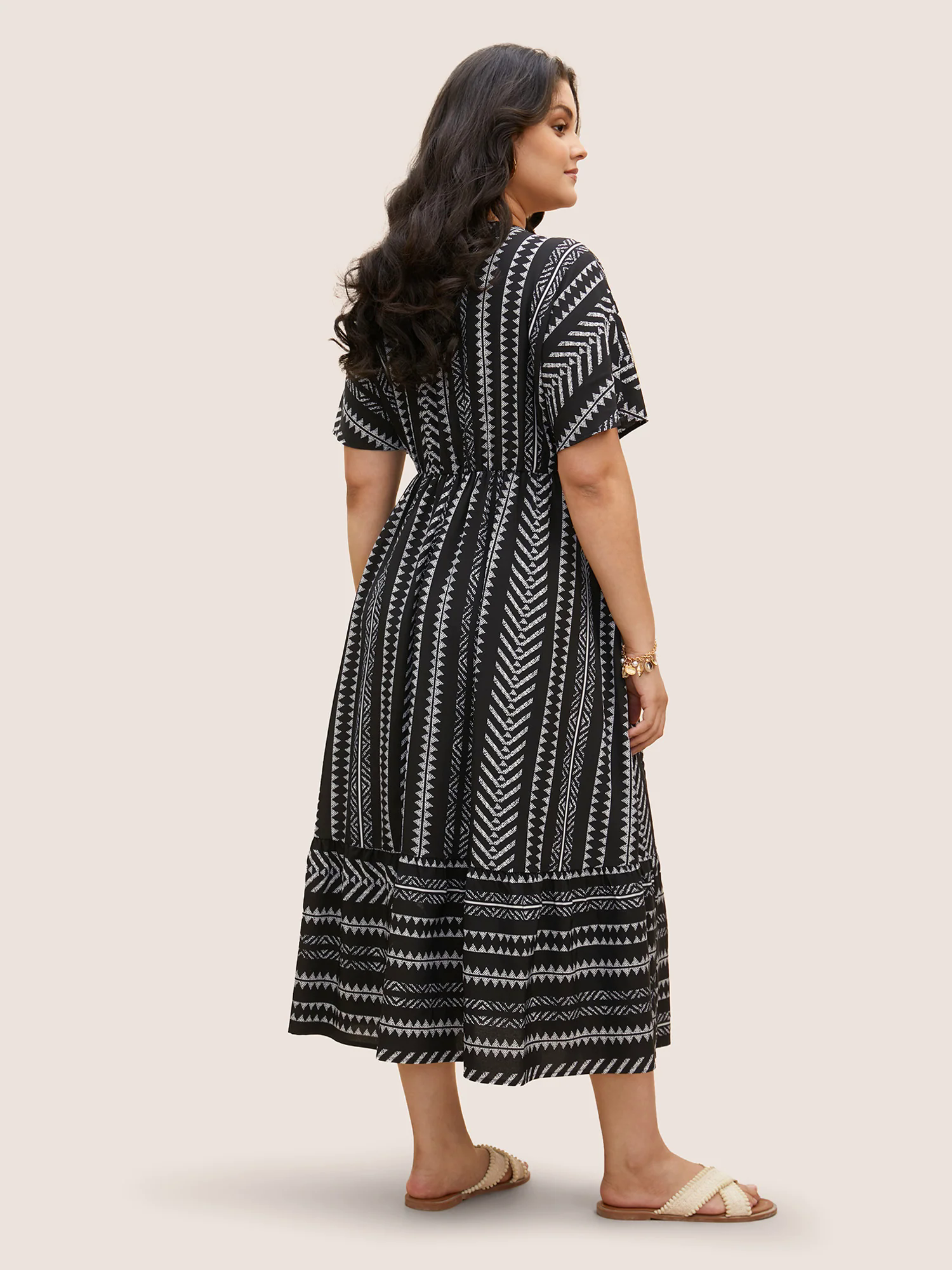 Bandana Striped Dolman Sleeve Midi Dress Bandana Striped Dolman Sleeve Midi Dress