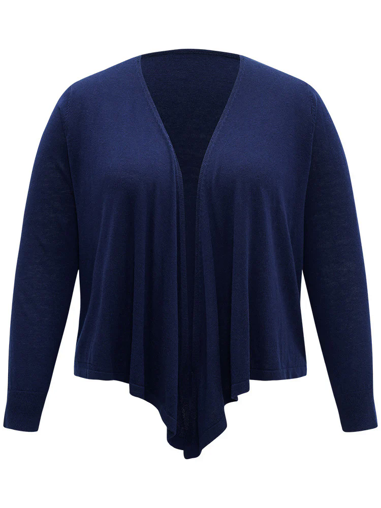 Supersoft Essentials Asymmetrical Hem Elastic Cuffs Cardigan Supersoft Essentials Asymmetrical Hem Elastic Cuffs Cardigan