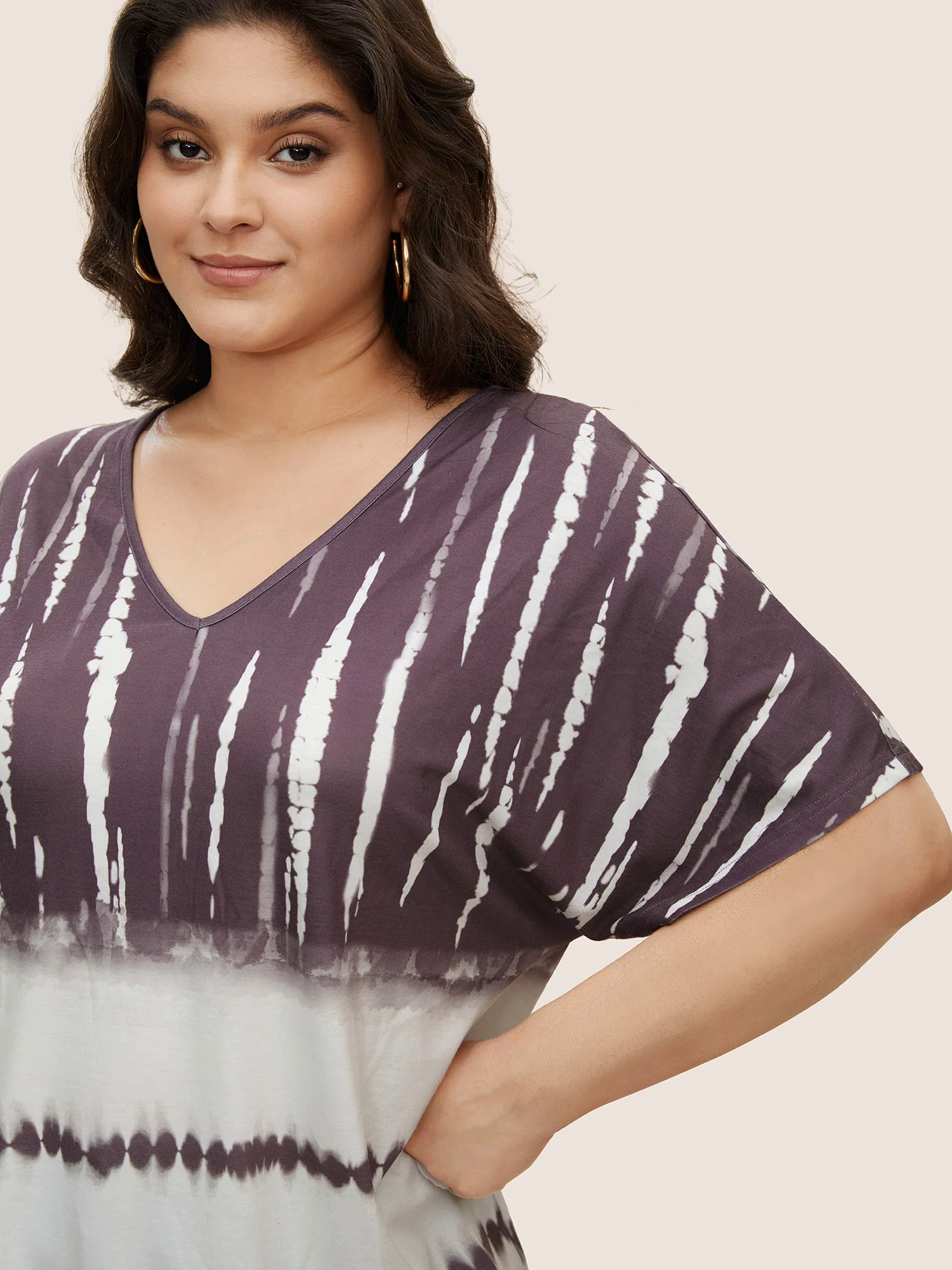 Tie Dye Batwing Sleeve T-shirt Tie Dye Batwing Sleeve T-shirt
