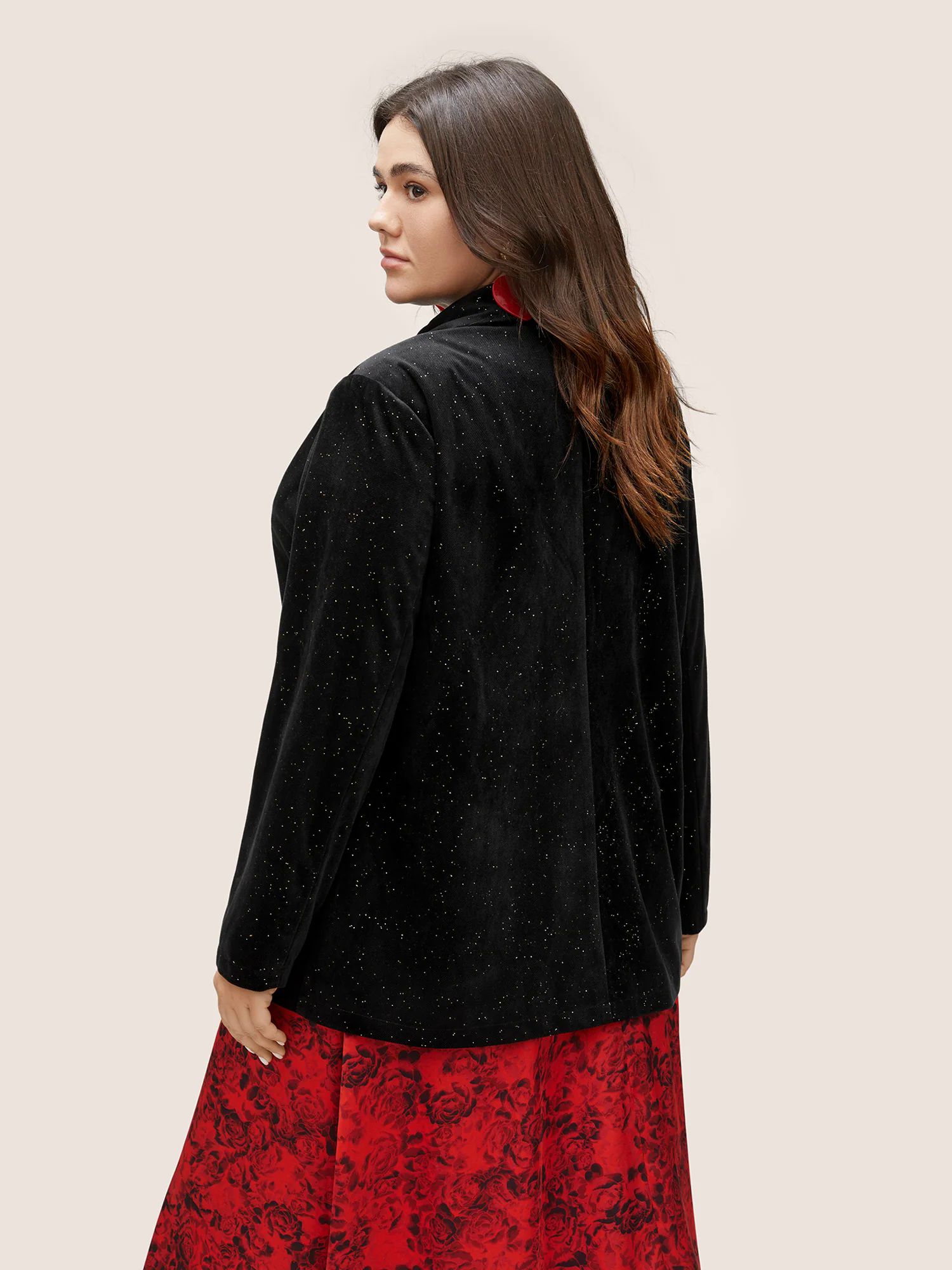 Galaxy Glitter Pocket Suit Collar Blazer Galaxy Glitter Pocket Suit Collar Blazer