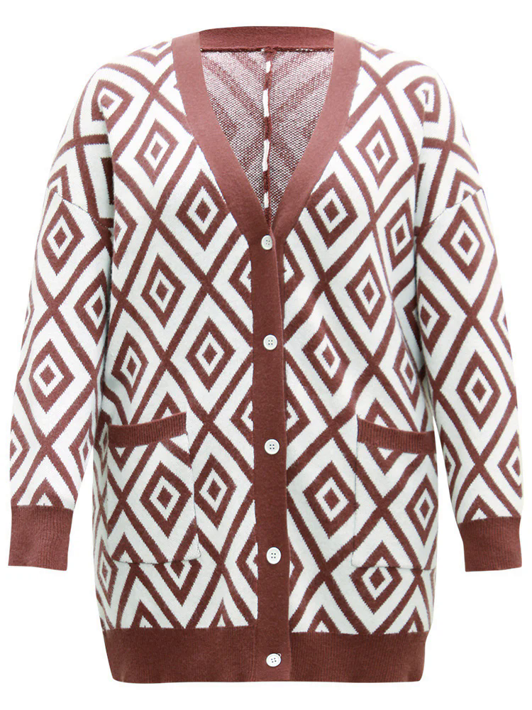 Supersoft Essentials Geometric Button Through Cardigan Supersoft Essentials Geometric Button Through Cardigan