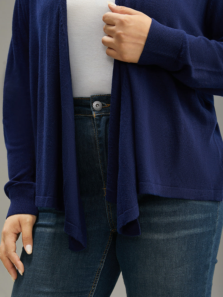 Supersoft Essentials Asymmetrical Hem Elastic Cuffs Cardigan Supersoft Essentials Asymmetrical Hem Elastic Cuffs Cardigan