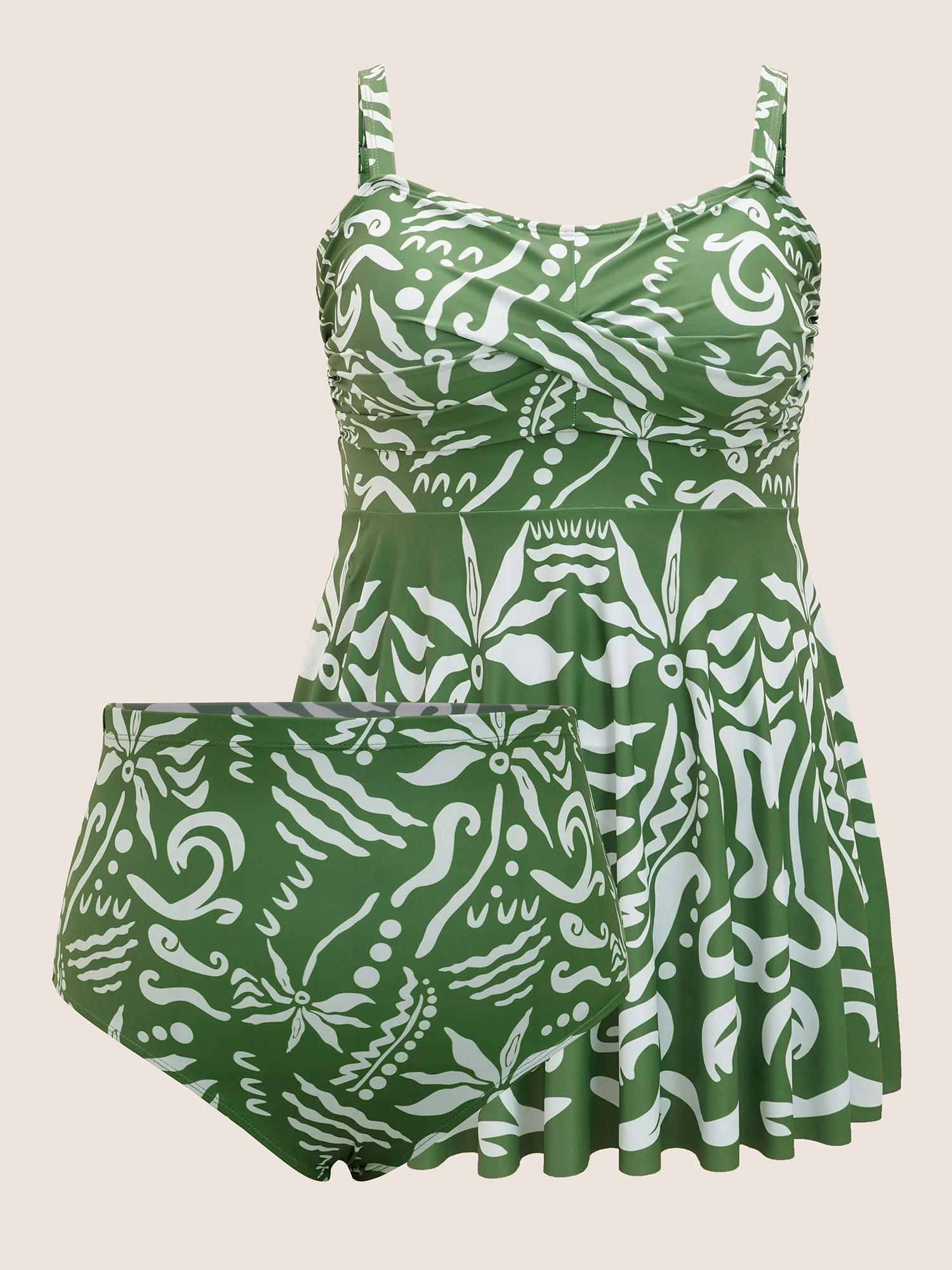 Boho Print Crossover High Rise Swim Dress Boho Print Crossover High Rise Swim Dress