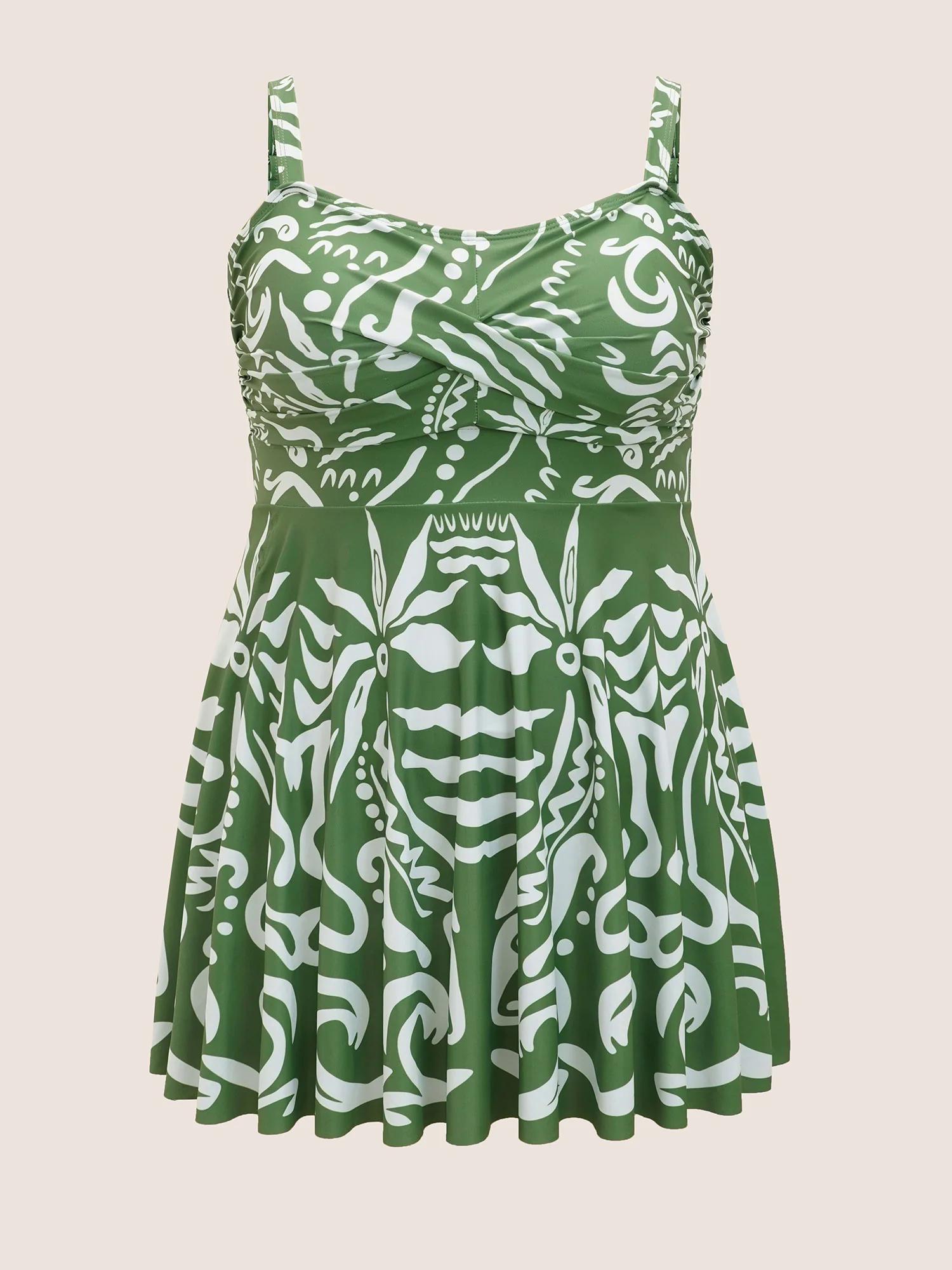 Boho Print Crossover High Rise Swim Dress Boho Print Crossover High Rise Swim Dress
