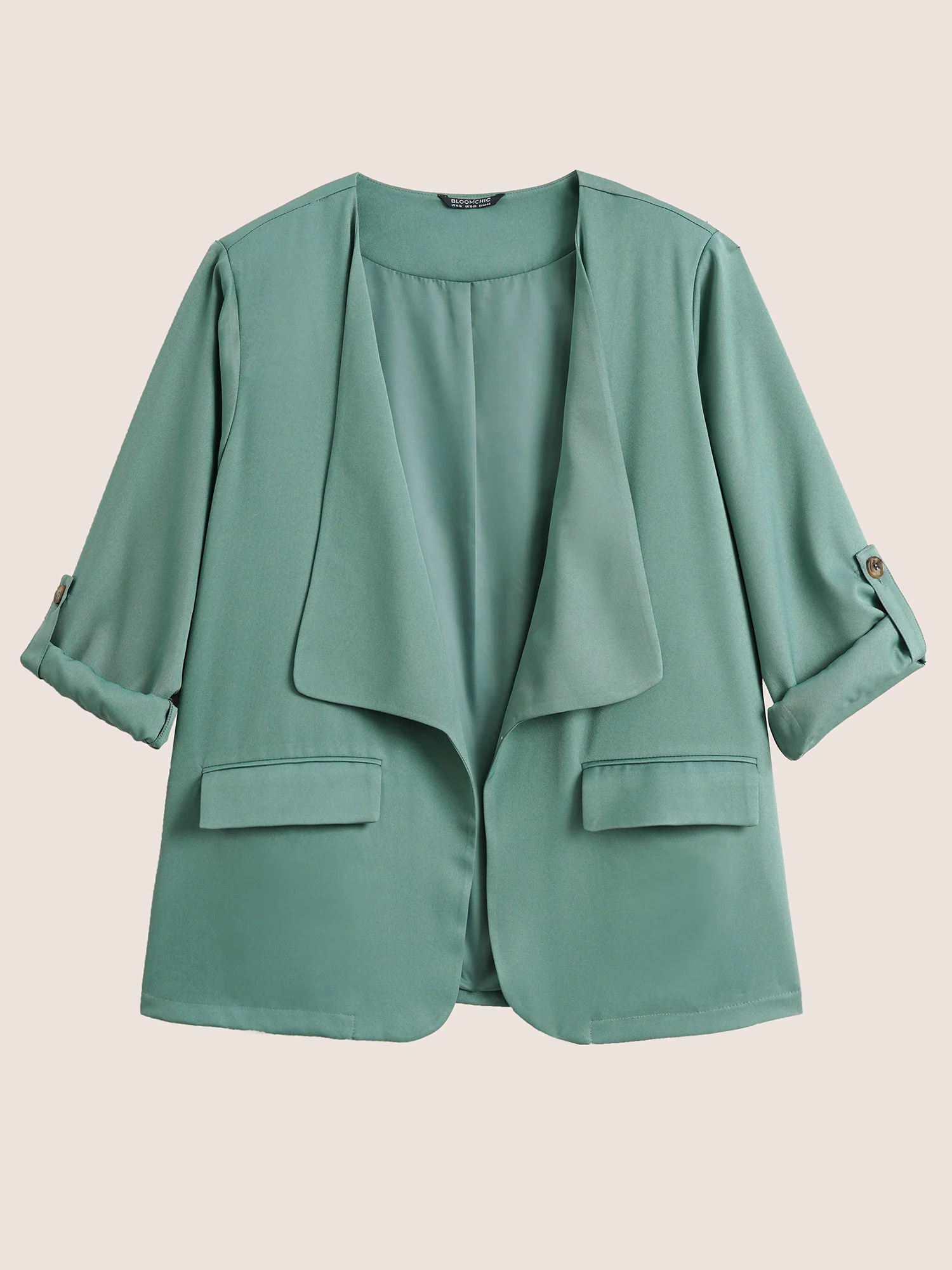 Lapel Collar Flap Pocket Tab Sleeve Blazer Lapel Collar Flap Pocket Tab Sleeve Blazer