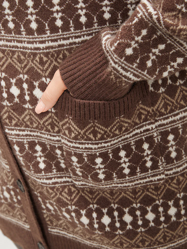Bandana Contrast Super Soft Knit Pocket Open Front Cardigan Bandana Contrast Super Soft Knit Pocket Open Front Cardigan