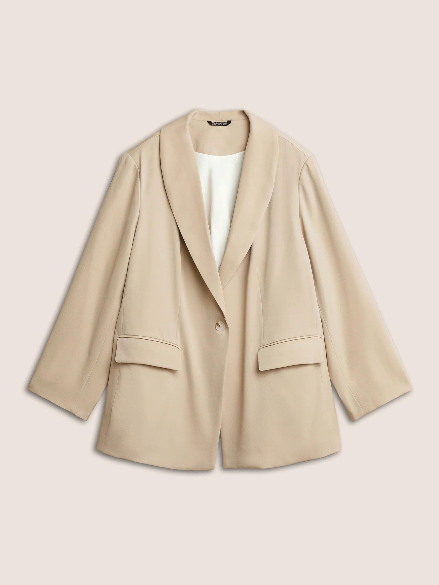 Anti-Wrinkle Suit Collar Flap Detail Blazer Anti-Wrinkle Suit Collar Flap Detail Blazer