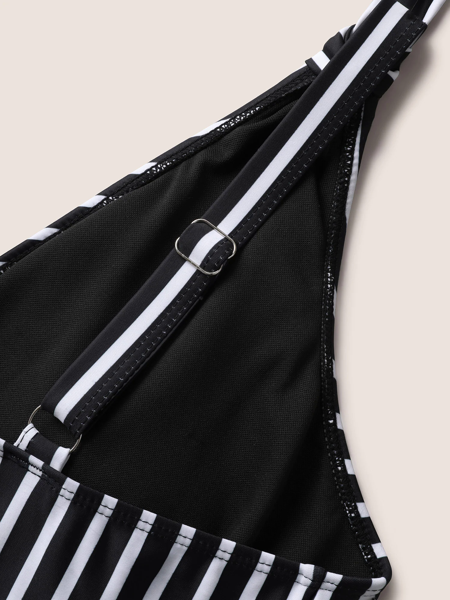 Striped Patchwork Mesh Tie Knot Swim Dress Striped Patchwork Mesh Tie Knot Swim Dress