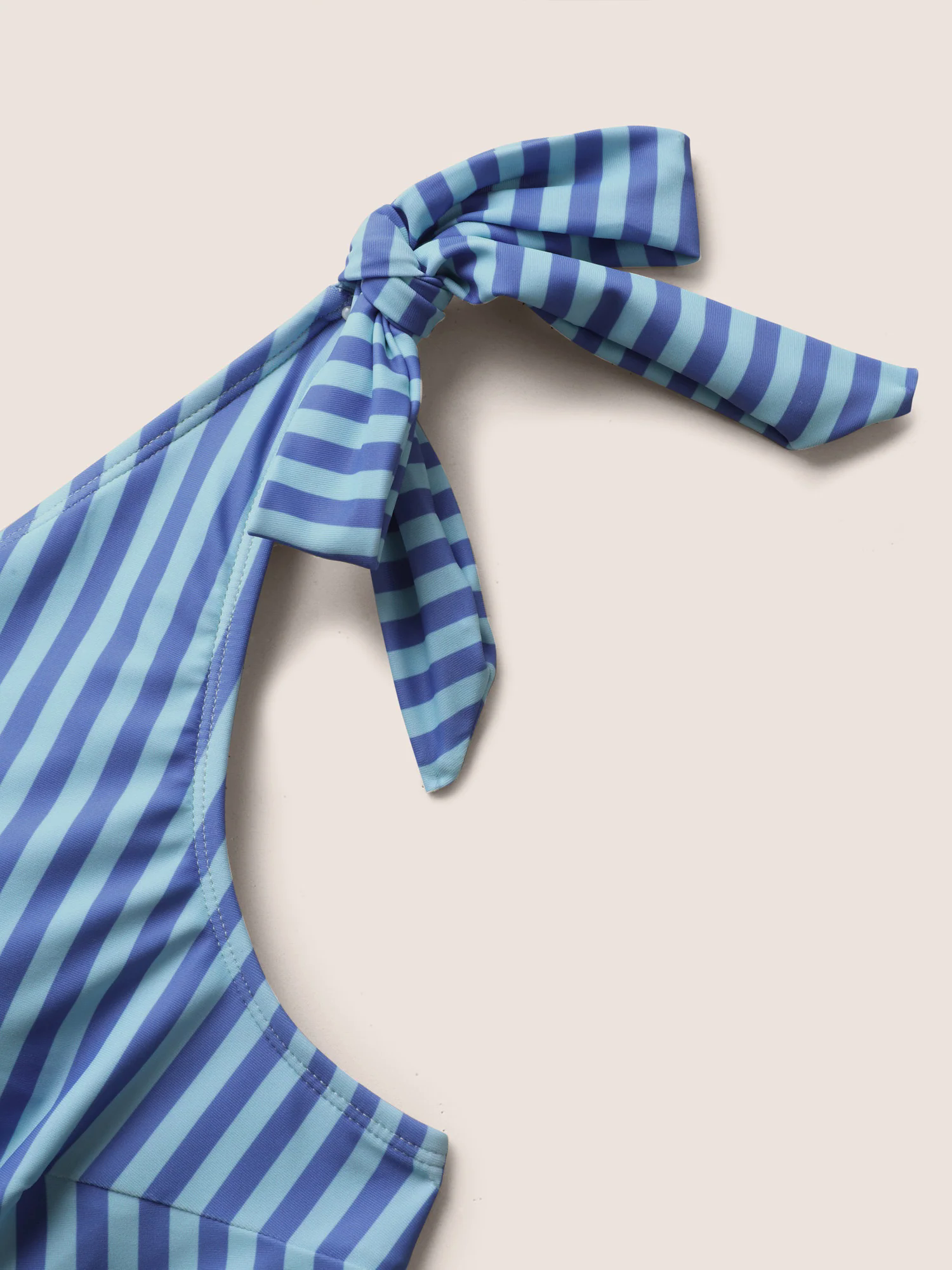 V Neck Striped Tie Knot Gathered Swim Dress V Neck Striped Tie Knot Gathered Swim Dress