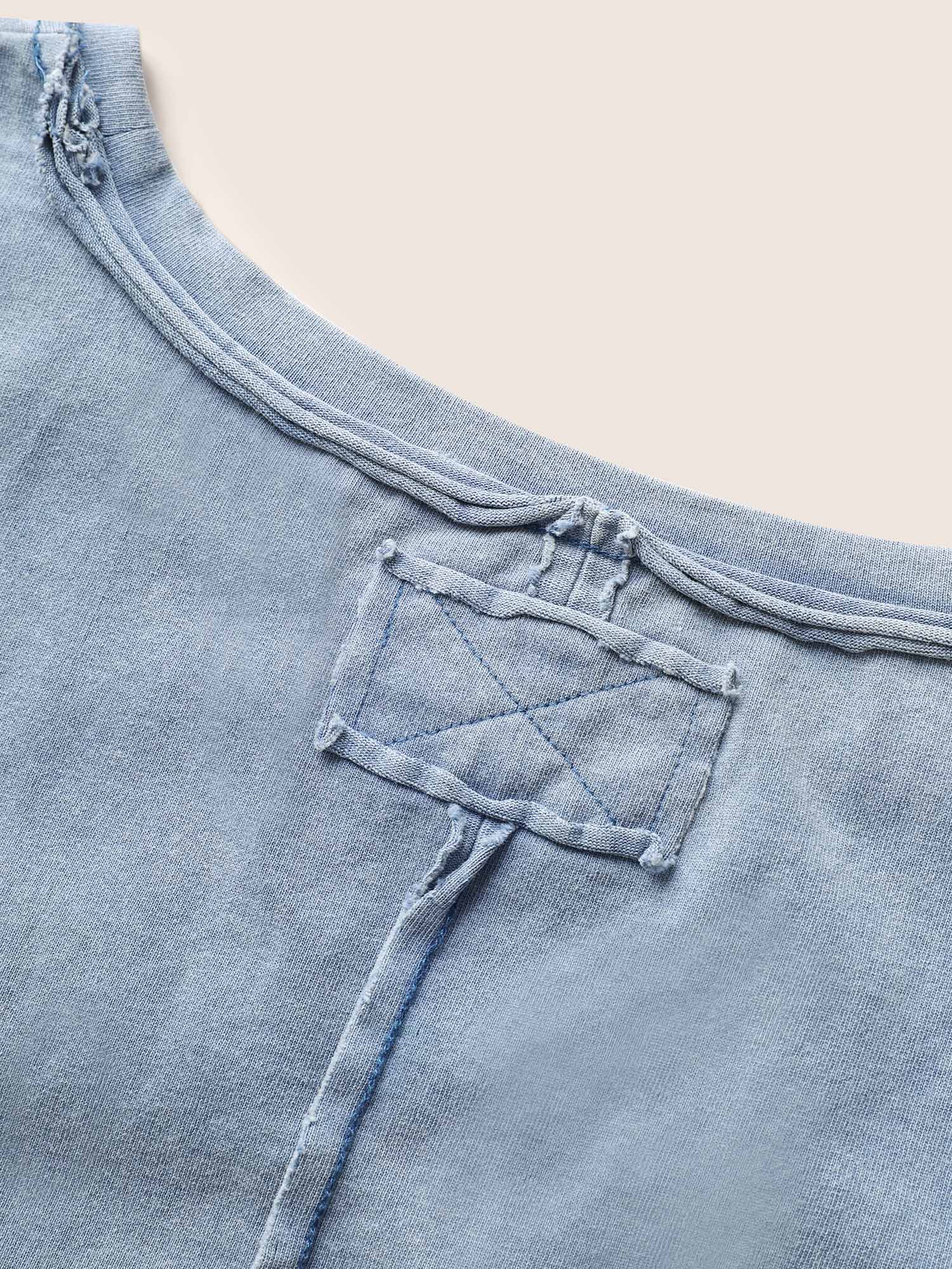 Vintage Cut Out Roll Hem Batwing Sleeve T-shirt Vintage Cut Out Roll Hem Batwing Sleeve T-shirt