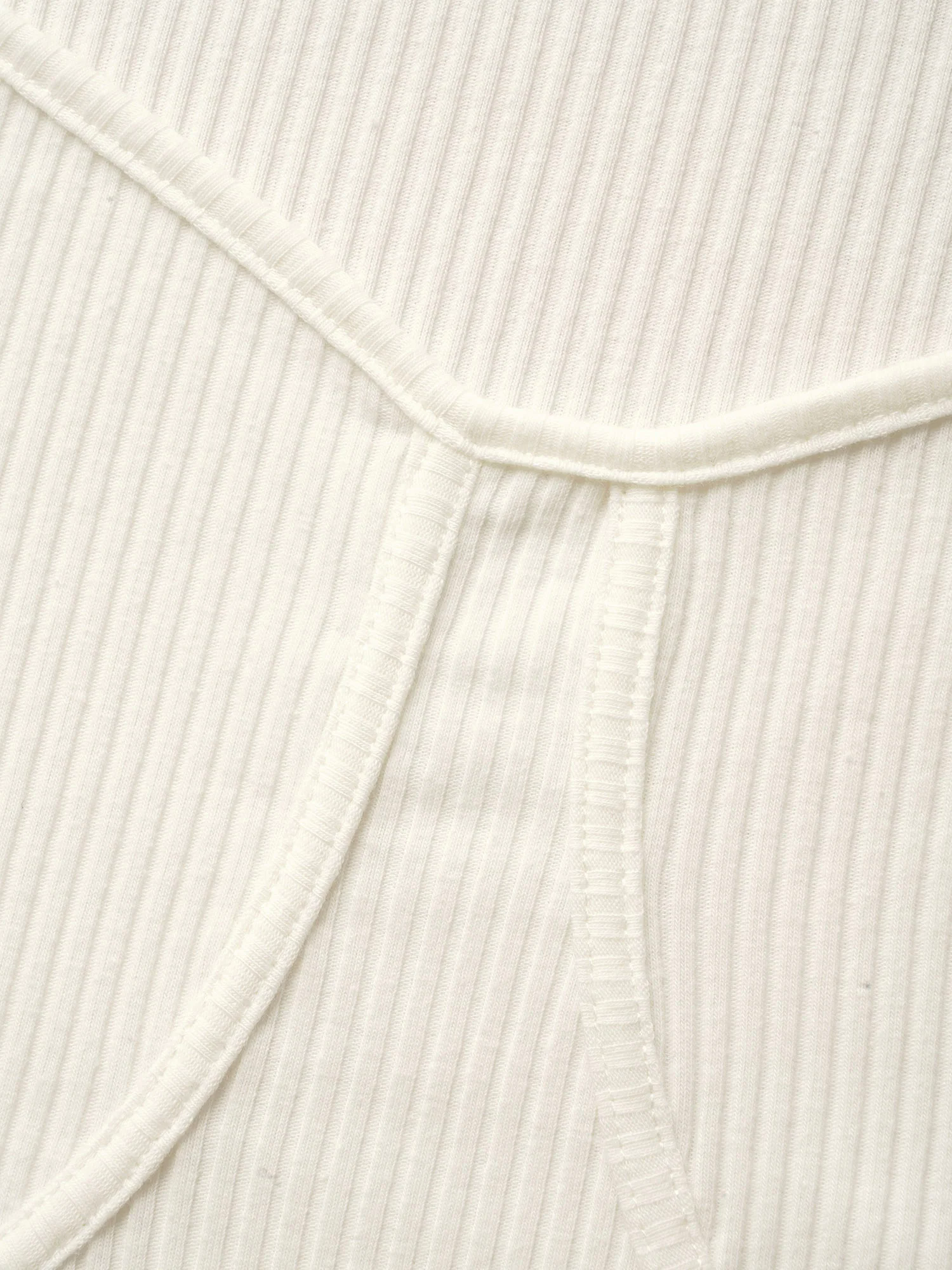 Cotton Asymmetrical Neck  Tucked Seam Knit T-shirt Cotton Asymmetrical Neck  Tucked Seam Knit T-shirt