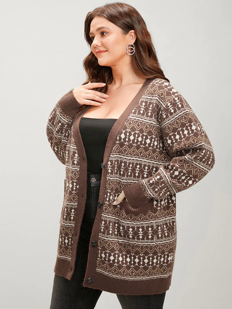 Bandana Contrast Super Soft Knit Pocket Open Front Cardigan Bandana Contrast Super Soft Knit Pocket Open Front Cardigan