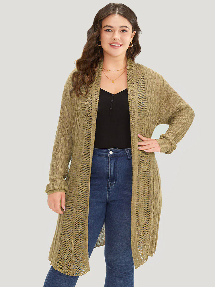 Lapel Collar Open Front Tunic Drape Cardigan Lapel Collar Open Front Tunic Drape Cardigan