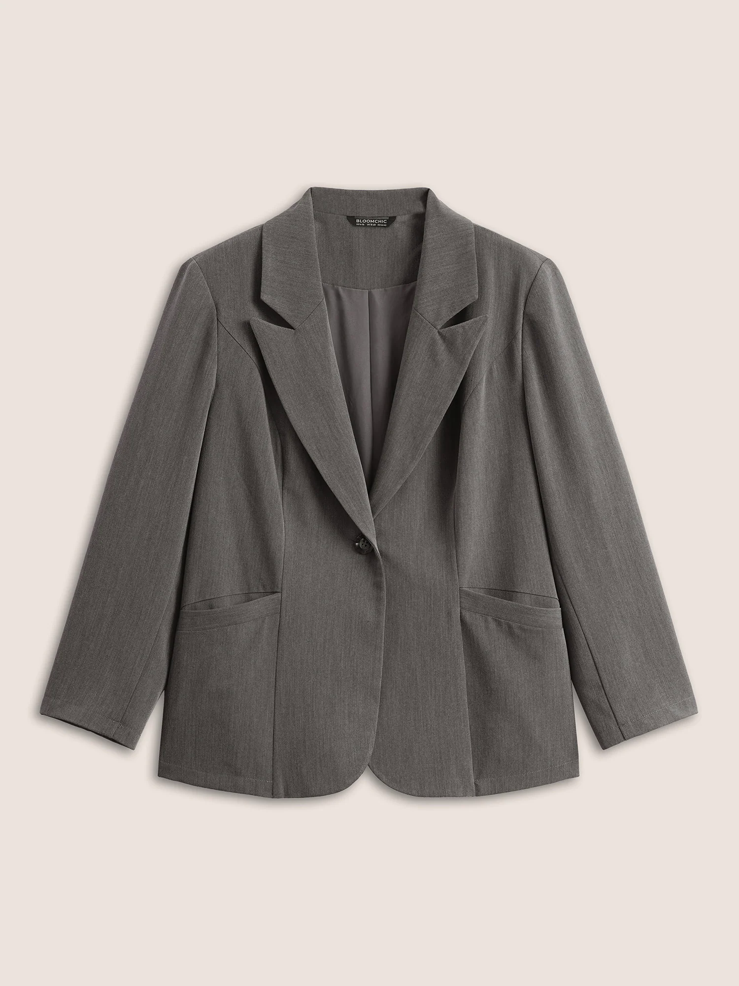 Plain Suit Collar Pocket Regular Fit Blazer Plain Suit Collar Pocket Regular Fit Blazer