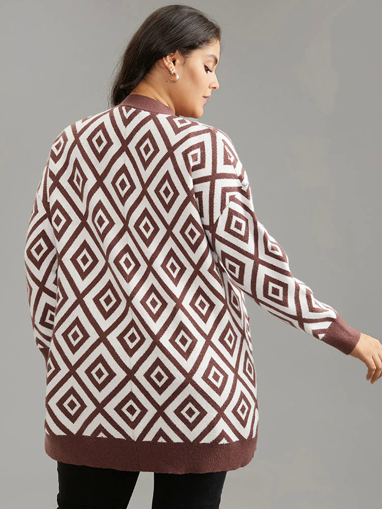 Supersoft Essentials Geometric Button Through Cardigan Supersoft Essentials Geometric Button Through Cardigan
