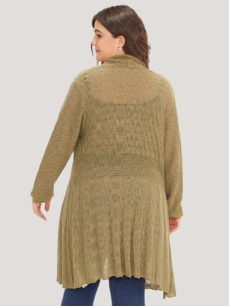 Lapel Collar Open Front Tunic Drape Cardigan Lapel Collar Open Front Tunic Drape Cardigan