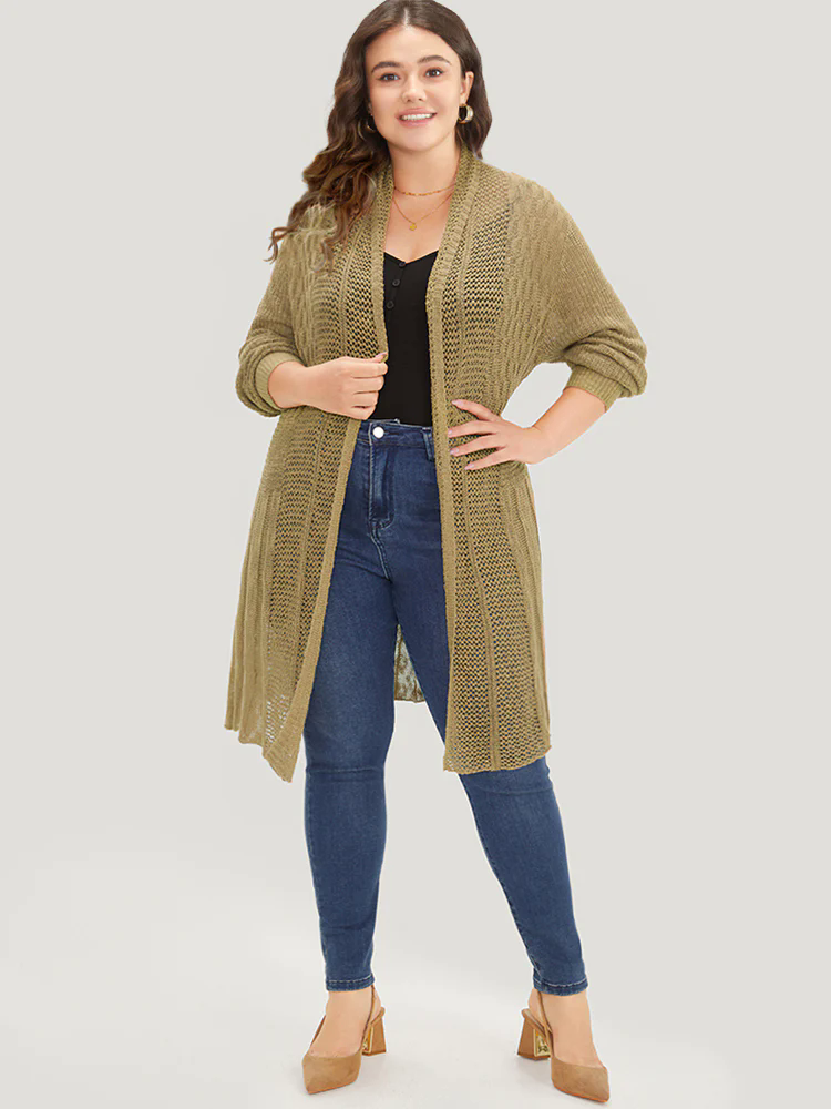 Lapel Collar Open Front Tunic Drape Cardigan Lapel Collar Open Front Tunic Drape Cardigan
