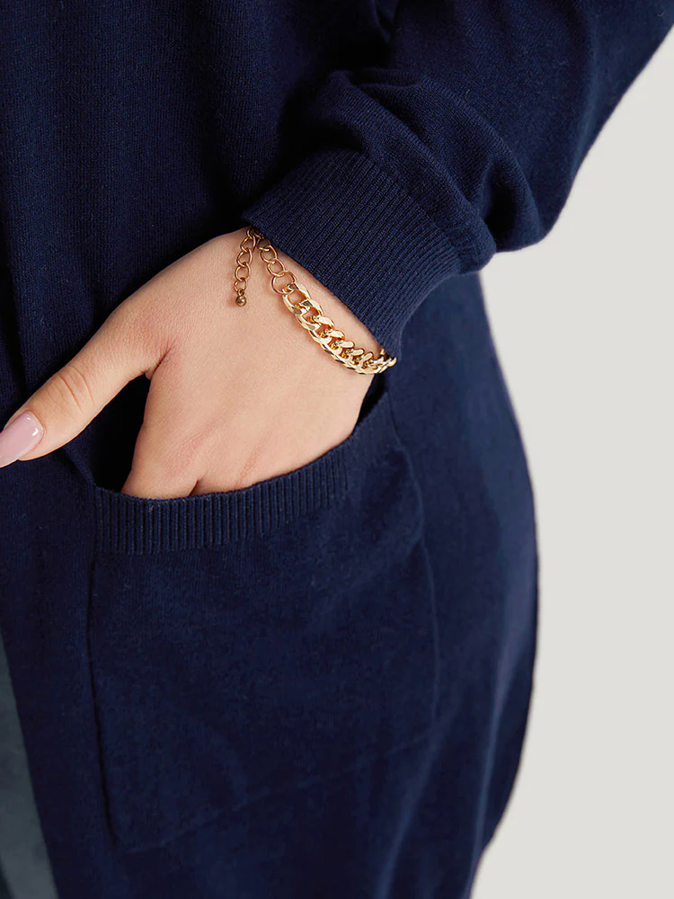 Supersoft Essentials Contrast Open Front Tunic Cardigan Supersoft Essentials Contrast Open Front Tunic Cardigan