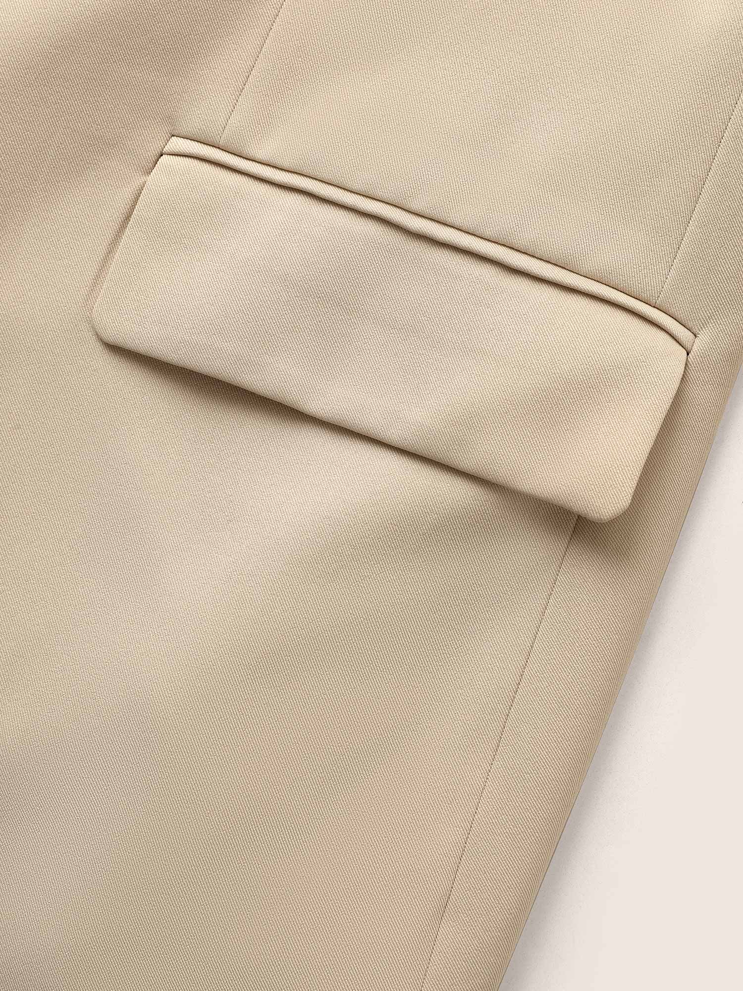 Anti-Wrinkle Suit Collar Flap Detail Blazer Anti-Wrinkle Suit Collar Flap Detail Blazer