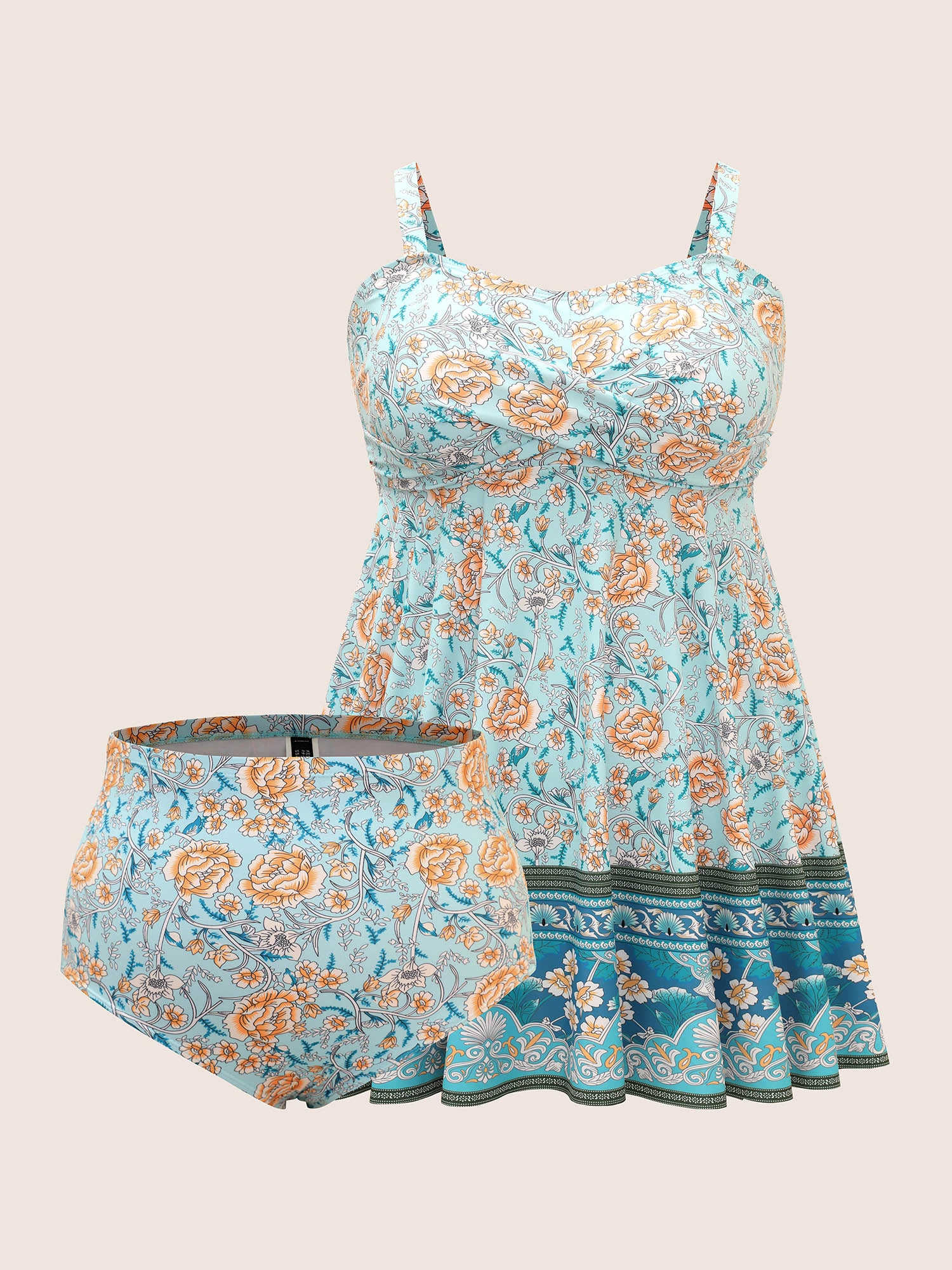 Bandana Print Crossover Adjustable Straps Swim Dress Bandana Print Crossover Adjustable Straps Swim Dress