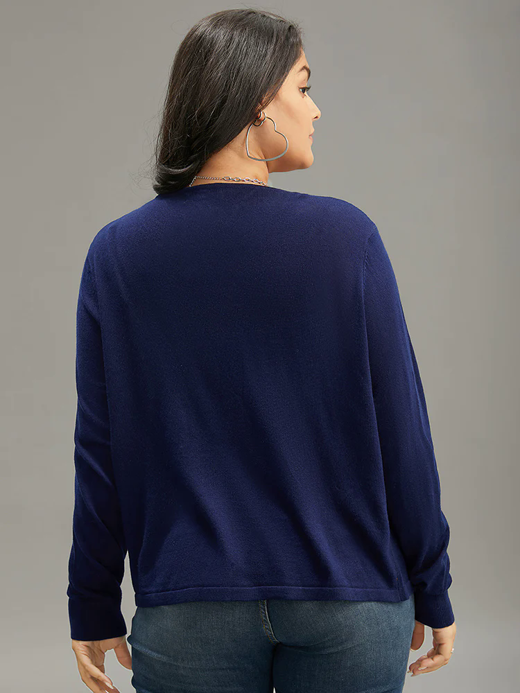 Supersoft Essentials Asymmetrical Hem Elastic Cuffs Cardigan Supersoft Essentials Asymmetrical Hem Elastic Cuffs Cardigan
