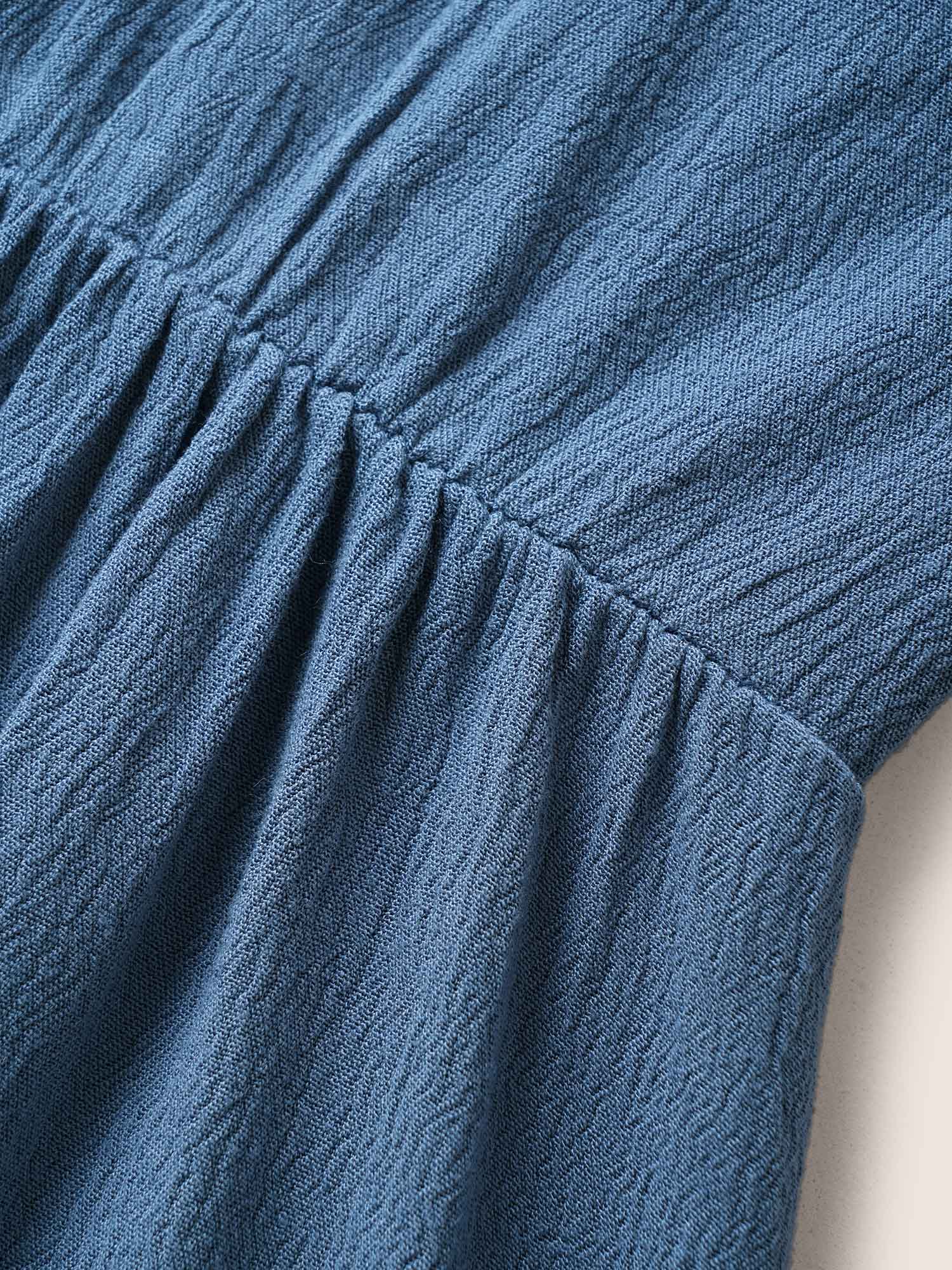 Rayon Plain Button Detail Pompom Trim Blouse Rayon Plain Button Detail Pompom Trim Blouse